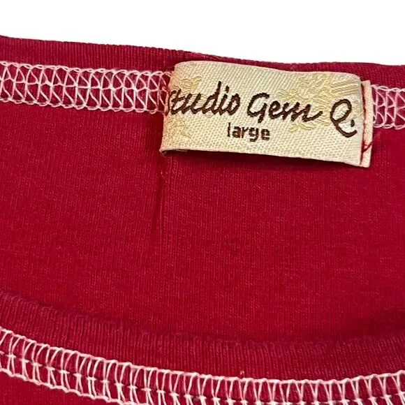 Studio Gem Top Women Large Ugly Christmas Tree Holiday Festive Snow Flakes Shirt - Picture 5 of 10